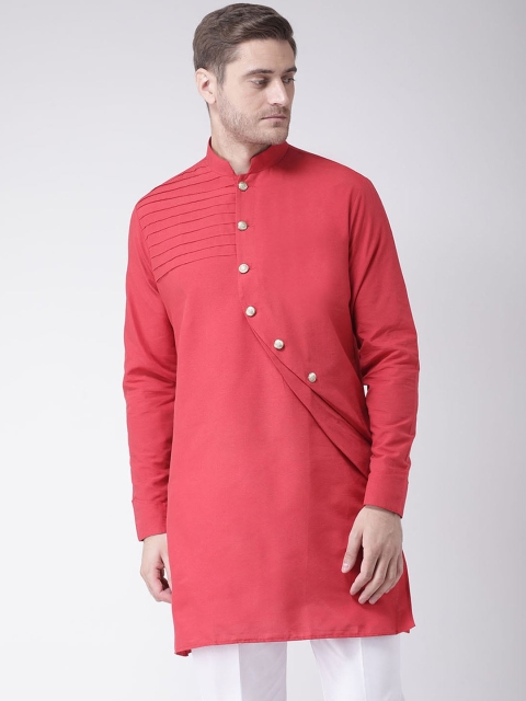 

SG LEMAN Men Red Thread Work Kurta