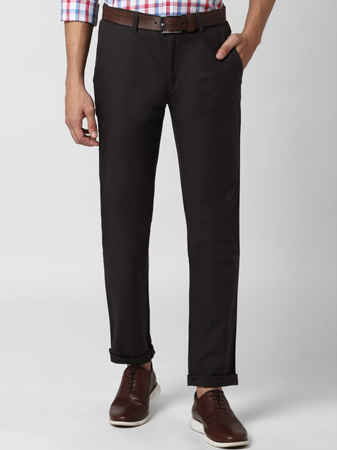 

Peter England Cotton Men Brown Casual Trousers