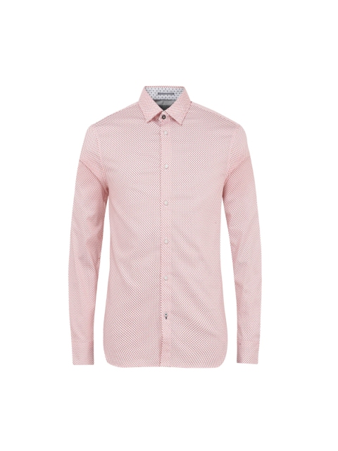 Ted Baker Men Red Slim Fit Printed Casual Shirt