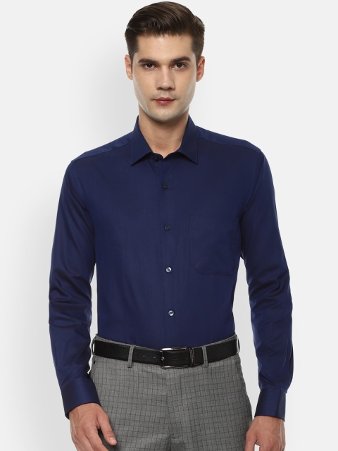 

Louis Philippe Plus Size Men Navy Blue Slim Fit Formal Shirt