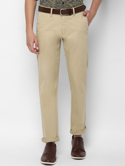 

Allen Solly Men Khaki Slim Fit Regular Trousers