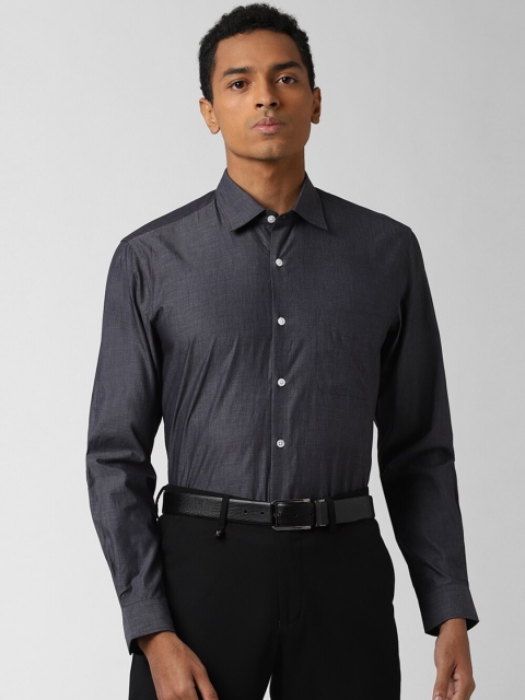 

Peter England Elite Men Grey Cotton Formal Shirt
