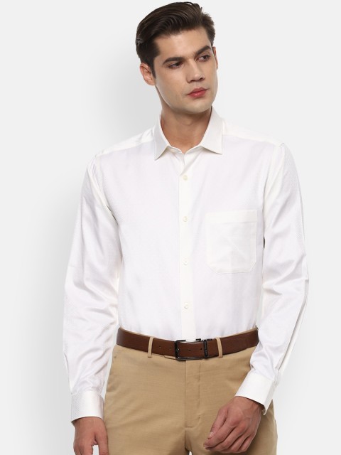 

Louis Philippe Men White Slim Fit Pure Cotton Formal Shirt