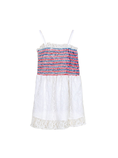 

SCOUP White Lace A-Line Dress