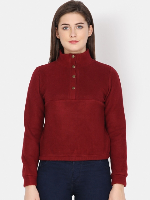 

Yaadleen Women Maroon Sweatshirt
