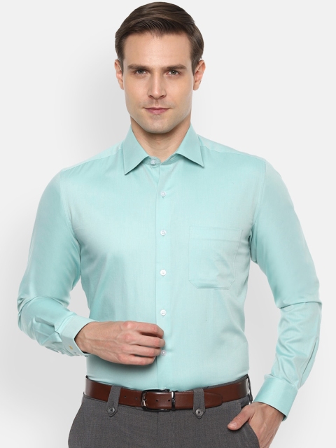 Louis Philippe Men Turquoise Blue Slim Fit Formal Shirt