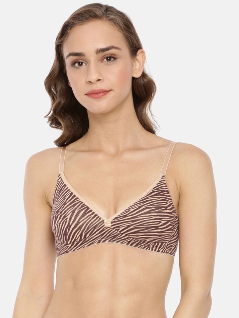 

Macrowoman W-Series Brown & Beige Animal Everyday Bra Full Coverage - MW1152 BRA BROWN