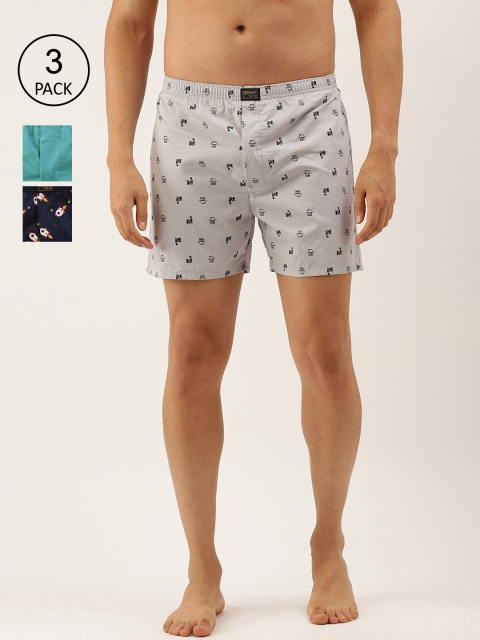 

Urban Dog Men Pack Of 3 Assorted Pure Cotton Boxers UDBX411_UDBX433_UDBX441