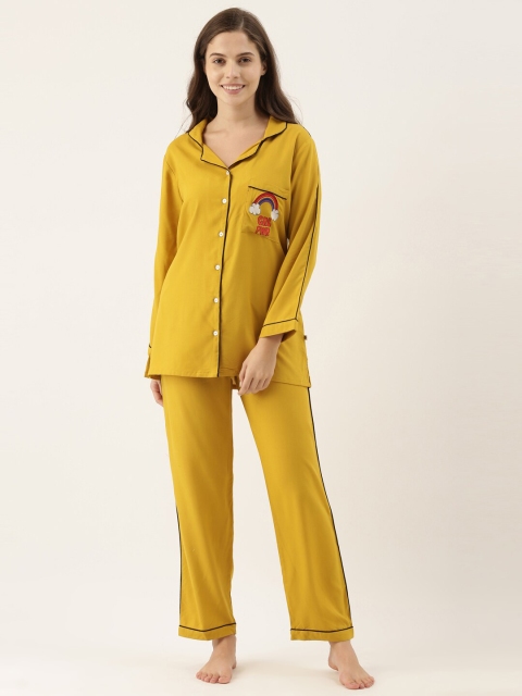 

Bannos Swagger Women Yellow Night suit