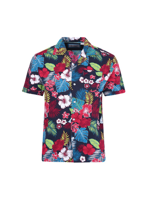 

Original Penguin Men Navy Blue Floral Printed Casual Shirt