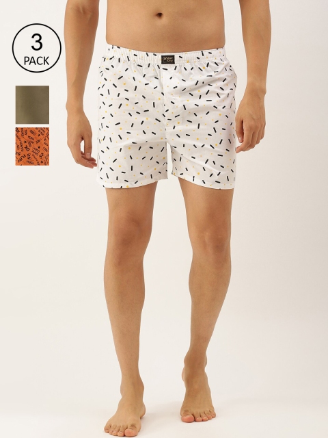 

Urban Dog Men Pack Of 3 Assorted Pure Cotton Boxers
