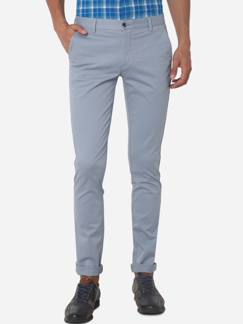 

Greenfibre Men Blue Printed Slim Fit Regular Trousers