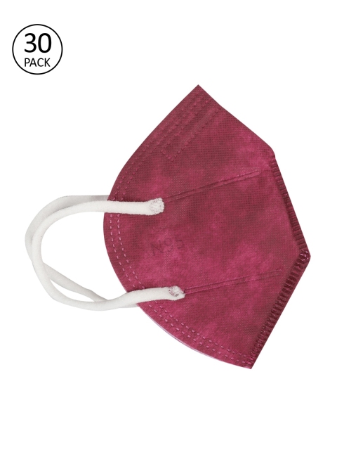 

Fashitale Adult Pack Of 30 Maroon 5 Ply Reusable N95 Masks
