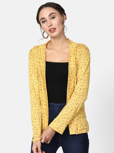 

V2 Value & Variety Women Yellow & Red Cotton Printed Shrug