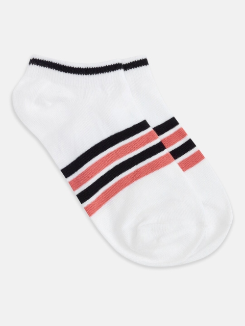 

Honey by Pantaloons Women White & Black Striped Ankle Length Socks