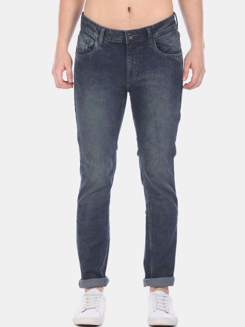 

Flying Machine Men Blue Skinny Fit Low-Rise Light Fade Stretchable Jeans