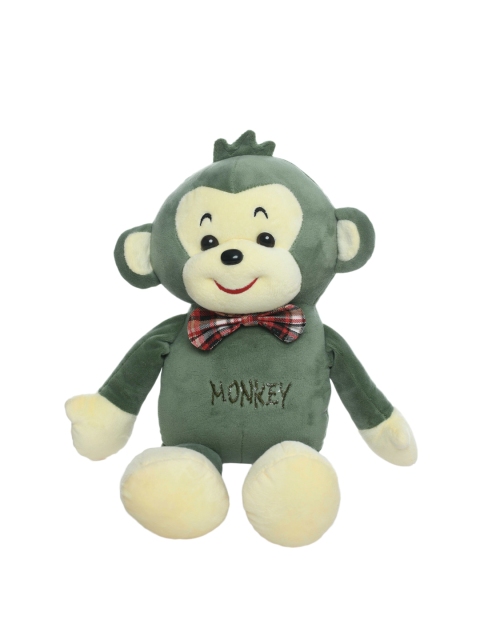 

DukieKooky Kids Olive Green & Cream-Coloured Monkey Soft Toy With Bow Tie