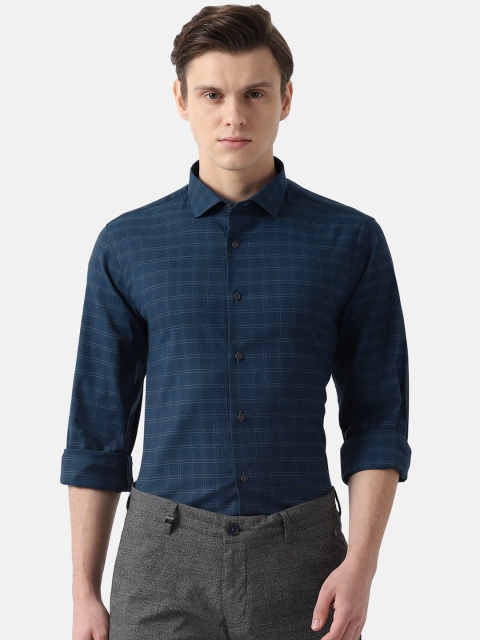 

Louis Philippe Sport Men Navy Blue Slim Fit Checked Casual Shirt