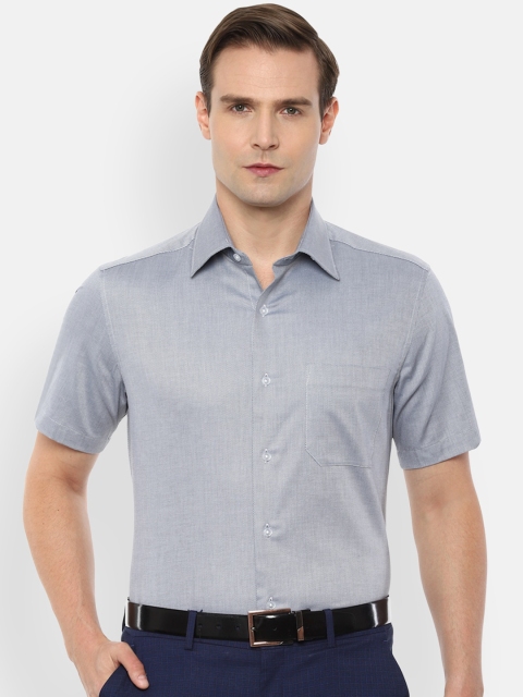 

Louis Philippe Men Grey Cotton Formal Shirt