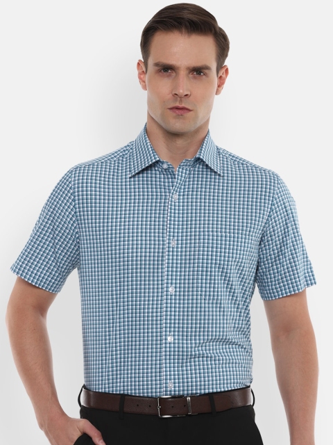

Louis Philippe Plus Size Men Blue Checked Casual Shirt