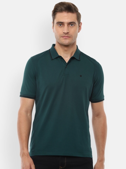

Louis Philippe Men Green Polo Collar T-shirt