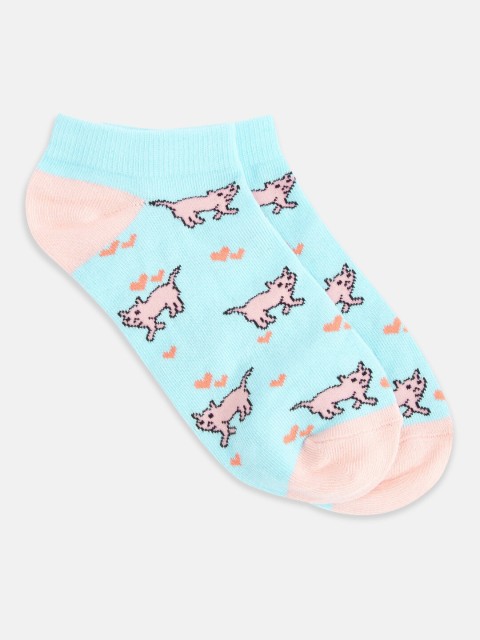 

Honey by Pantaloons Women Blue Printed Patterned Ankle Length Socks