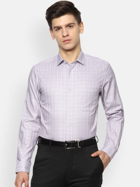 

Louis Philippe Men Purple Slim Fit Checked Formal Shirt