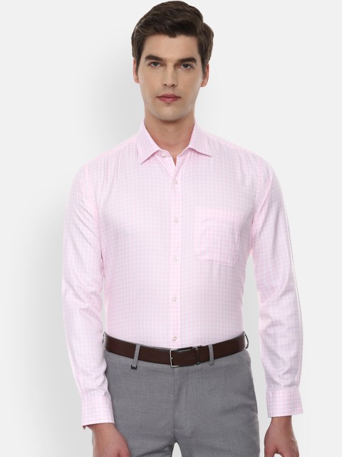 

Van Heusen Men Pink Striped Casual Shirt