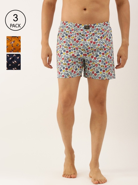 

Urban Dog Men Pack Of 3 Assorted Pure Cotton Boxers UDBX411_UDBX414_UDBX405