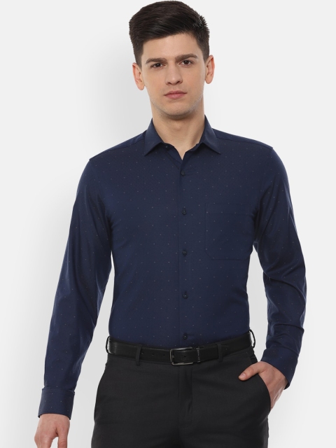 

Louis Philippe Men Navy Blue Slim Fit Casual Shirt