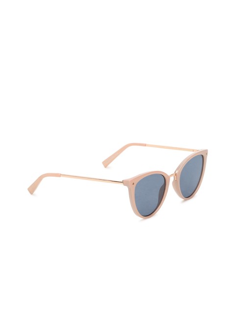 

AMERICAN EAGLE OUTFITTERS Women Blue Lens & Gold-Toned Cateye Sunglasses WEA0488604107