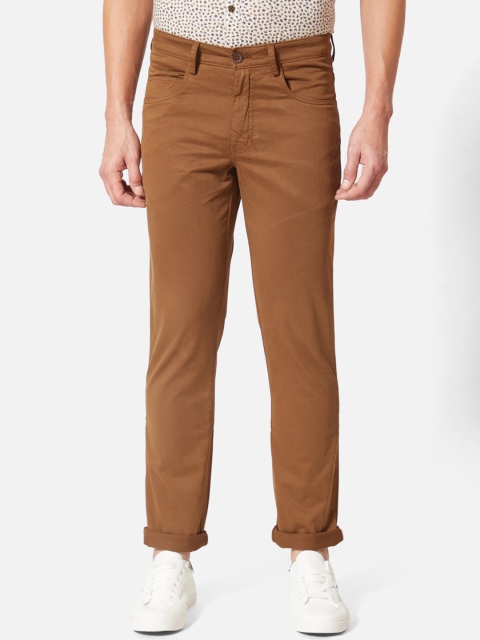 

J Hampstead Men Brown Slim Fit Regular Trousers