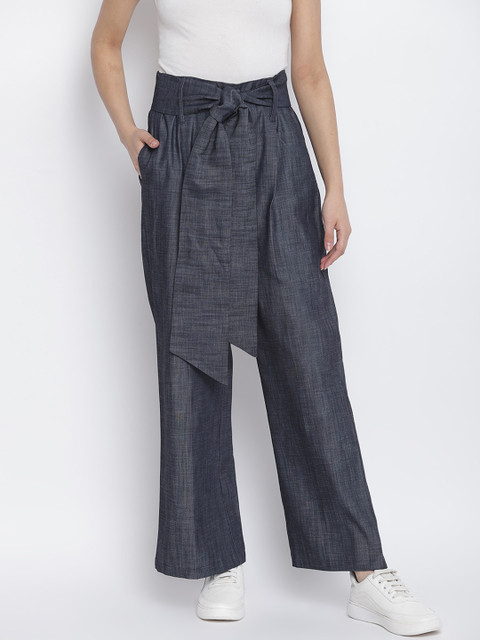 

Capybara Women Blue Loose Fit Parallel Trousers