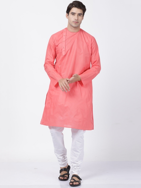 

VASTRAMAY Men Pink Kurta with Pyjamas