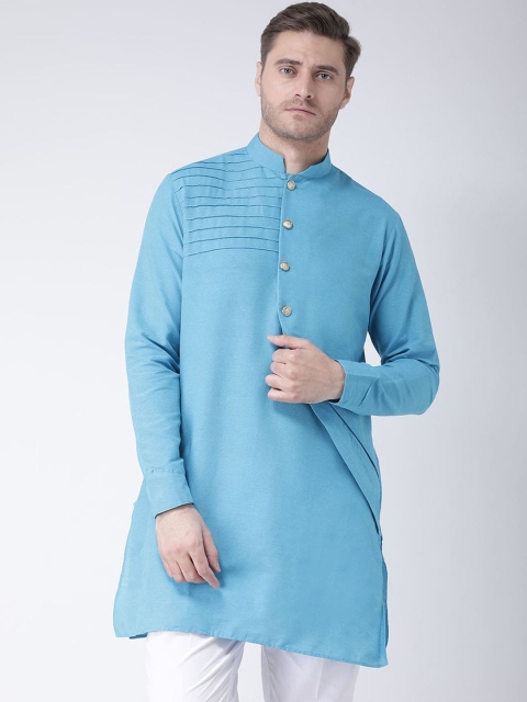 

SG LEMAN Men Blue Cotton Kurta