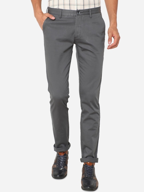 

Greenfibre Men Grey Slim Fit Regular Trousers