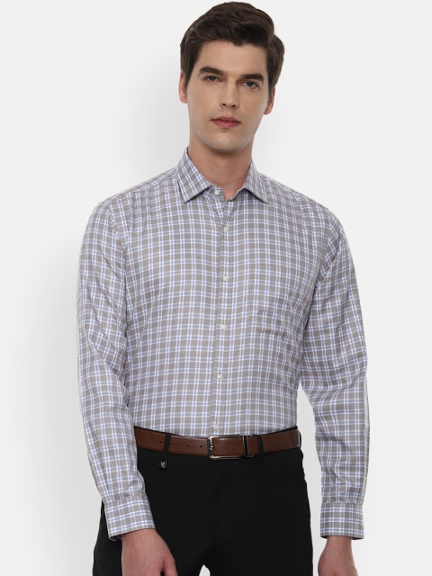 

Van Heusen Men Grey Checked Formal Shirt