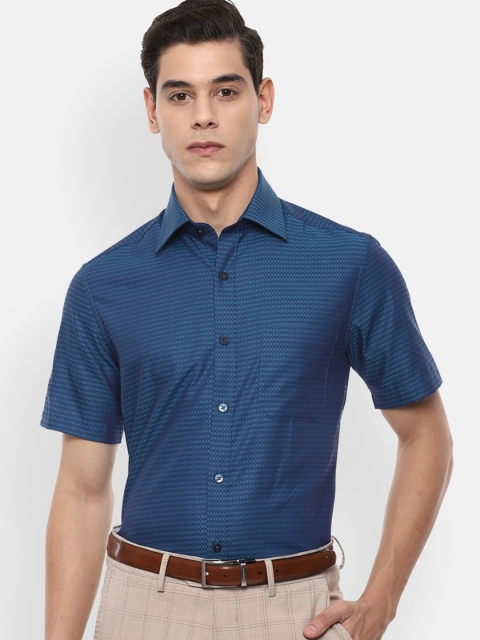 

Louis Philippe Men Blue Casual Shirt