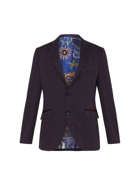 

ETRO Men Purple Formal Single Breasted Blazer