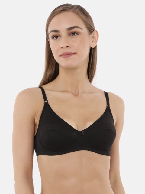 

Macrowoman W-Series Black Cotton Everyday Bra Full Coverage MW1021 BRA BLACK