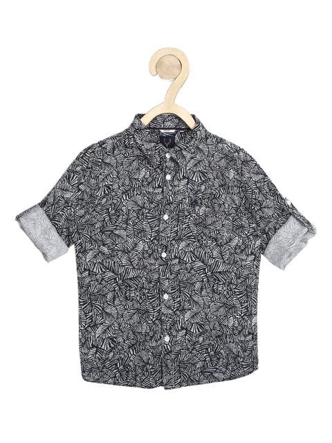 

Allen Solly Junior Boys Grey Printed Casual Shirt