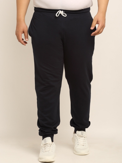

Rodzen Men Navy Blue Solid Slim-Fit Cotton Joggers