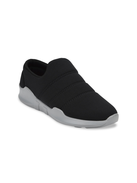 

Liberty Women Black Solid Slip-On Sneakers