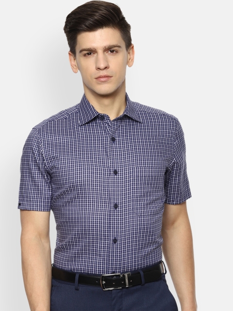 

Louis Philippe Men Blue Checked Casual Shirt