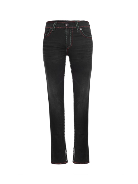 

True Religion Men Black Mid Rise Slim Fit Jeans, Grey