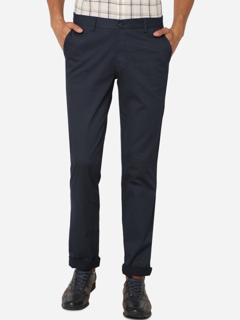

Greenfibre Men Navy Blue Slim Fit Regular Trousers