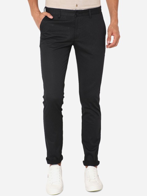 

Greenfibre Men Black Slim Fit Regular Trousers