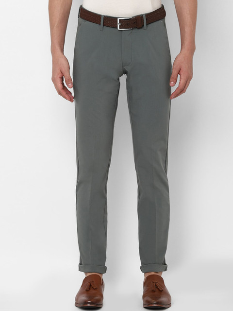 

Allen Solly Men Grey Slim Fit Regular Trousers