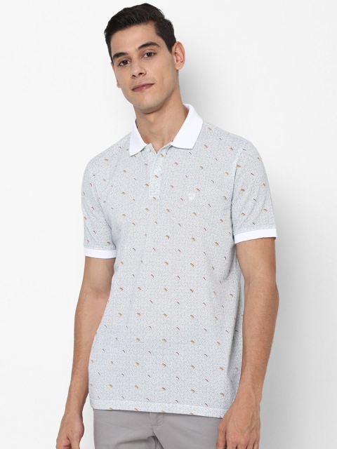

Allen Solly Men Grey Printed Polo Collar T-shirt