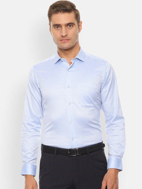 

Louis Philippe Plus Size Men Blue Slim Fit Casual Shirt